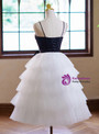 White Tulle Tiers Spaghetti Straps Homecoming Dress