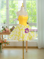 Yellow Sweetheart Sequins Homecoming Dress