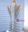 Heavy Beading Mermaid Beading Crystal Luxury Wedding Dress