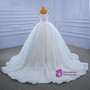 White Straps Tulle Sequins Beading Wedding Dress