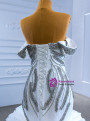 Luxury White Mermaid Beading Crystal Wedding Dress