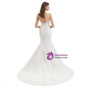 White Mermaid Sequins Appliques Straps Wedding Dress