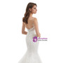 White Mermaid Sequins Appliques Straps Wedding Dress