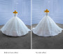White Ball Gown Sequins Lace Appliques Beading Wedding Dress