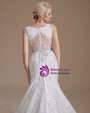 White Mermaid Lace Appliques Beading Wedding Dress