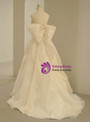 Ivory Tulle Strapless Bow Wedding Dress