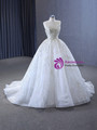 White Tulle Sweetheart Beading Sequins Wedding Dress