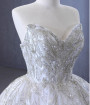 White Tulle Sweetheart Beading Sequins Wedding Dress