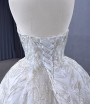 White Tulle Sweetheart Beading Sequins Wedding Dress