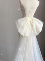 Ivory Mermaid Strapless Lace Tulle Wedding Dress