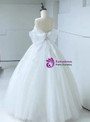 White Tulle Lace Sweetheart Wedding Dress