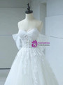 White Tulle Lace Sweetheart Wedding Dress