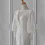 Sexy White Mermaid Lace Long Sleeve Wedding Dress