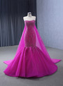 Fuchsia Mermaid Beading Sequins Prom Dress