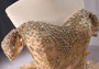 Champagne Gold Tulle Sequins Beading Prom Dress