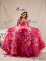 Fuchsia Tulle Strapless Tiers Princess Dress
