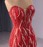 Sexy Red Mermaid Sweethaert Beading Prom Dress