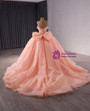 Pink Tulle Off the Shoulder Beading Prom Dress
