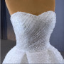 Sexy White Tulle Sweetheart Pearls Wedding Dress