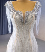 Mermaid Sequins Beading Crystal Wedding Dress