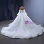 White Tulle Sweetheart 3D Flower Beading Wedding Dress