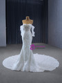 White Mermaid Sequins Strapless Wedding Dress