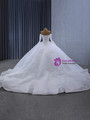 White Lace Long Sleeve Off the Shoulder Wedding Dress