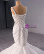 White Mermaid Straps Beading Sequins Wedding Dress