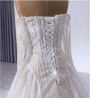 White Tulle Sequins Long Sleeve Wedding Dress