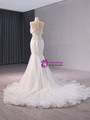 White Mermaid Sequins Beading Wedding Dress