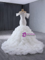 White Mermaid Heavy Beading Lace Wedding Dress