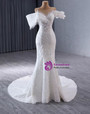 White Mermaid Heavy Beading Lace Wedding Dress