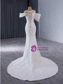 White Mermaid Heavy Beading Lace Wedding Dress