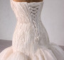White Mermaid Tulle Beading Sequins Wedding Dress