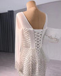 White Mermaid Long Sleeve Beading Sequins Wedding Dress