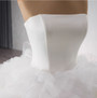 Vintage White Ball Gown Tulle Strapless Tiers Wedding Dress