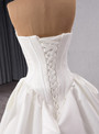 Simple White Satin Strapless Wedding Dress