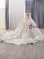 Fafion White Sequins Long Sleeve Wedding Dress