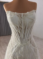 White Tulle Strapless Sequins Wedding Wedding Dress