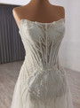 White Tulle Strapless Sequins Wedding Wedding Dress