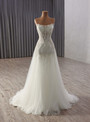 White Tulle Strapless Sequins Wedding Wedding Dress