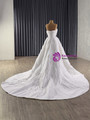 White Strapless Pleats Wedding Dress