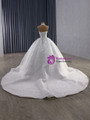 White Halter Tulle Sequins Beading Wedding Dress