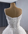 Vintage White Tulle Sequins Straps Flower Wedding Dress