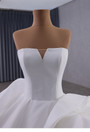 White Strapless 3D Flower Wedding Dress