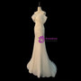 White Mermaid Off the Shoulder Pleats Wedding Dress