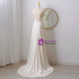 Ivory White Satin Halter Backless Wedding Dress