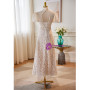 Puff Sleeve Lace Tea Length Wedding Dress