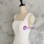 White Square Neck Short Wedding Dress