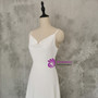 White Spaghetti Straps Short Wedding Dress